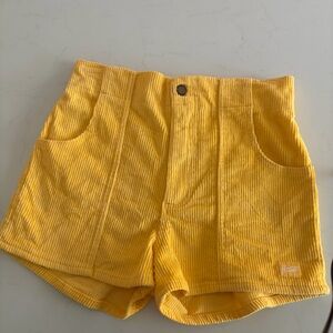 Hammies Yellow Corduroy Women Shorts Size 26